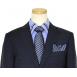 Elements by Zanetti Navy Blue With Sapphire Blue Windowpanes Super 140's Wool Suit 121/006/141